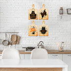 Artvibes This Kitchen Is For Dancing Printed MDF Wooden Wall Art For Cafe | Kitchen | Restaurants | Quotes Decor Item | Kitchen Quotes Wall Hanging | Wall Poster | Gift Items (WH_5611N), Set of 4