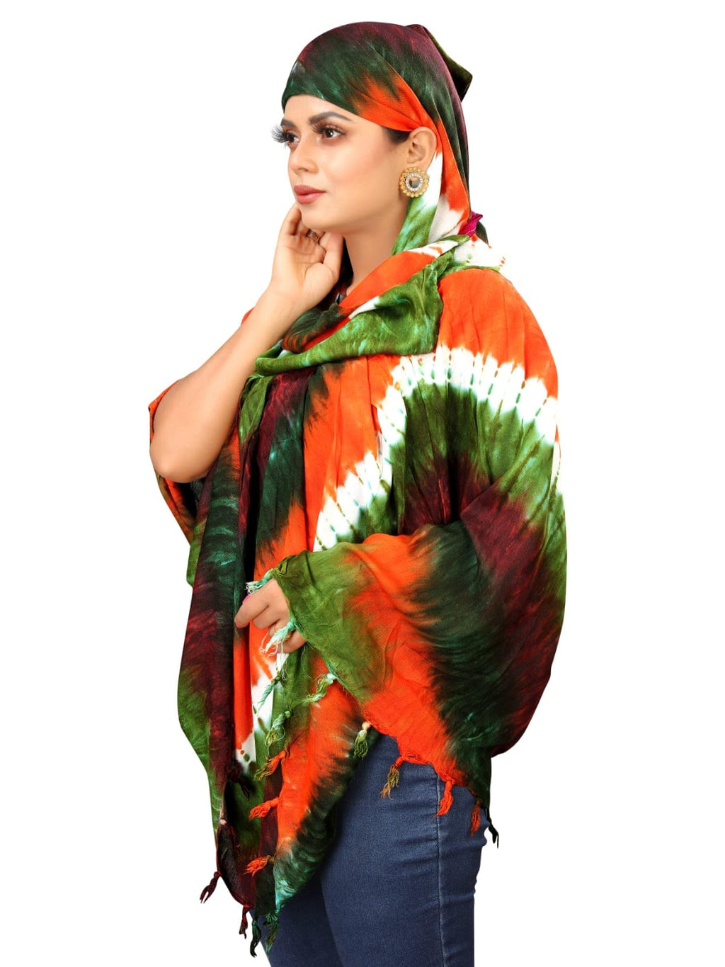 MURLIDHAR ENTERPRISE Pure Cotton Long Scarf Cum Mask With Sun Protection Cover Face Cotton Mask scarves (multi 55)