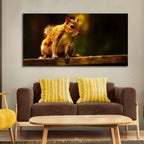 VIBECRAFTS Canvas Paintings for Living Room Drawing Room Squirrel In The Dark Forest Premium Wall Painting Fitted with Wooden Frame for Home | Office | Gift (PTVCH_2324)