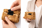 Foldable Reusable Cloth Bag, Cotton Polyester Blend, Long Shoulder Handles, Compact Design with Hook and Loop Closure
