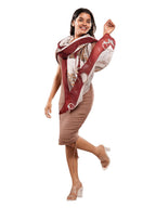 CrossKulture Viscose Scarf for Women | Lightweight & Long | Stole with Stylish Design | Neck, Hair & Head Scarf for Women & Girls | All Season Accessory (Graphical31)