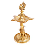Artvarko Peacock Diya Table Oil Lamp Brass Traditional Handmade Designer Lamp for Temples Puja Festival Gifts & Home Décor Height: 12 Inch