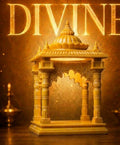 Hindu Temple Mandir 3D Printed Plastic (Yellow, Medium)