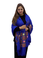Kabello Winter Accessories For Women And Girls, Woolen Stole For Women, 30 Grams Blue Pack Of 1 (M2)