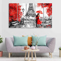 VIBECRAFTS Premium Five Pieces Wall Painting of Couple Under an Umbrella For Home|Office|Living Room|Gift (PTVC5Pcs4_8634N)
