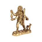 ARTVARKO Brass Idol Kaal Bhairav Murti Kalbhairav Bhairo Baba Kaala Bhairava Sculpture Mahakal Diety Avatar of Lord Shiva with Dog Height 7 Inch