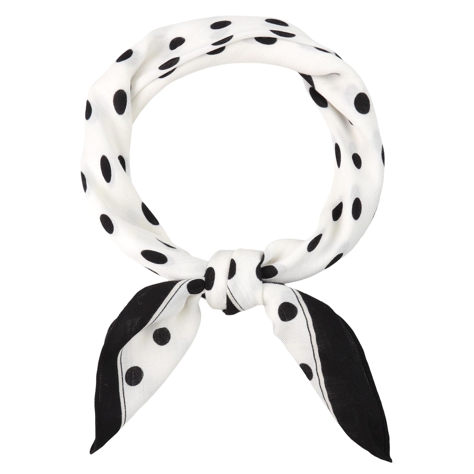 Scarf for Women Stylish, Square Silk Like Head Scarf for Women, Polka Dot Hair Band Retro, Elegant Silk Scarf Beautiful Bandanas, Versatile Silk Satin Hairing Scarf for Wrapping and Sleeping at Night