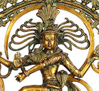 ARTVARKO Brass Metal Natraj Idol Murti Om Nataraja Idiol Large Shiva Natraj Statue Home D?cor Mandir Temple Vastu Showpiece Height 24 Inches