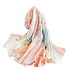 CrossKulture Female Polyester Blend Two Toned Silken Feel Scarf for Women | Stylish, Soft & Lightweight Stole | Polyester Blend Feel Neck Scarf, Hair Scarf, Head Scarf, Multicolor
