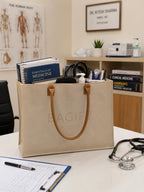 Bagify by Harly Premium Felt Tote Bag for Shopping & Office,Beige Cream