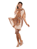 CrossKulture Viscose Scarf for Women | Lightweight & Long | Stole with Stylish Design | Neck, Hair & Head Scarf for Women & Girls | All Season Accessory (Floral21)
