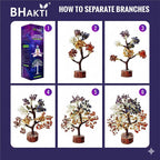 300 Beads, 7 Chakra Crystal Tree, Showpiece Good Luck and Positive Energy, Showpiece for Living Room, Natural Healing Gemstones Money/Lucky Tree for Good Luck, Multicolor