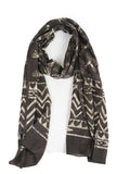 RAI SAHAB Fancy Scarf Lightweight & Comfortable for All Seasons(ST-65BLK10)