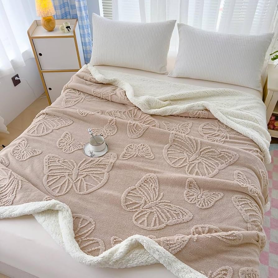 Reexplore Super Soft Double Bed King Size Blanket – Lightweight All Season AC Blanket with Velvet Flannel & Sherpa Layer for Kids, Teenagers & Adults, 200 × 230 cm (78 × 90 in) Cream Kafalo