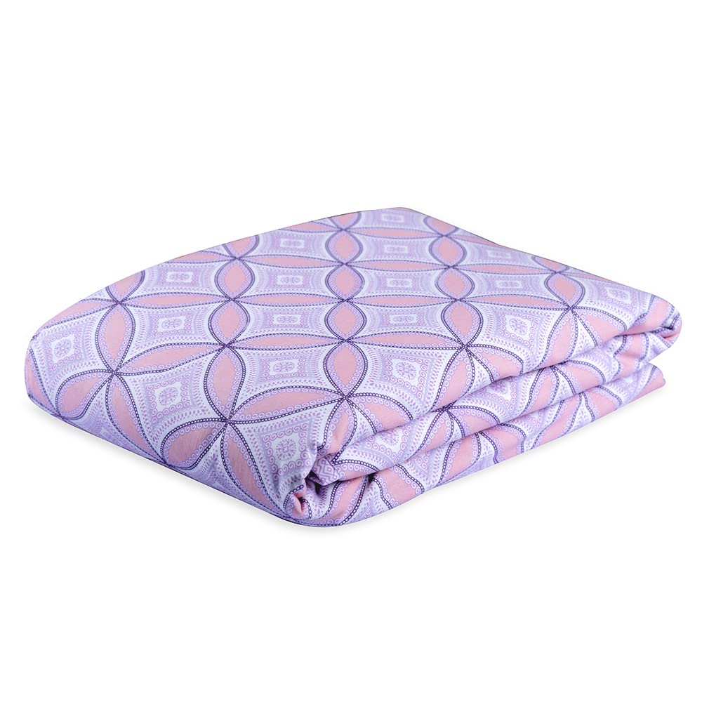 Wakefit Dohar Double Bed | 100% Cotton Blanket for Double Size Bed, Quilt | 110 GSM | Reverisible AC Blanket | 90x82 Inches - Mika Lilac Kafalo