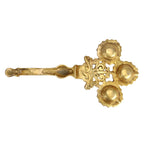SVARUP Brass Long Handle Aarti Diya: Ideal for Pooja, Camphor/Kapoor Burning, and Table Mandir Decor.