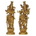 SVARUP Brass Radha Krishna Idol in Gold Color Height 14 Inch