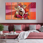 VIBECRAFTS Traditional Shree Ganesh 5 Pieces Canvas Wall Painting For Home | Office | Living Room | Gift (PTVC5Pcs4_8531)
