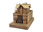 Shri Sabarimala Ayyappan Temple Wooden Model, Decorative Miniature Temple Replica