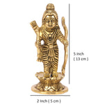 ARTVARKO Brass Ram Lalla Idol Ayodhya Murti Shree Ram Lalla Statue Mandir Puja Office Home Décor Gift Gold, Height- 5 Inch,Standard 1pcs.