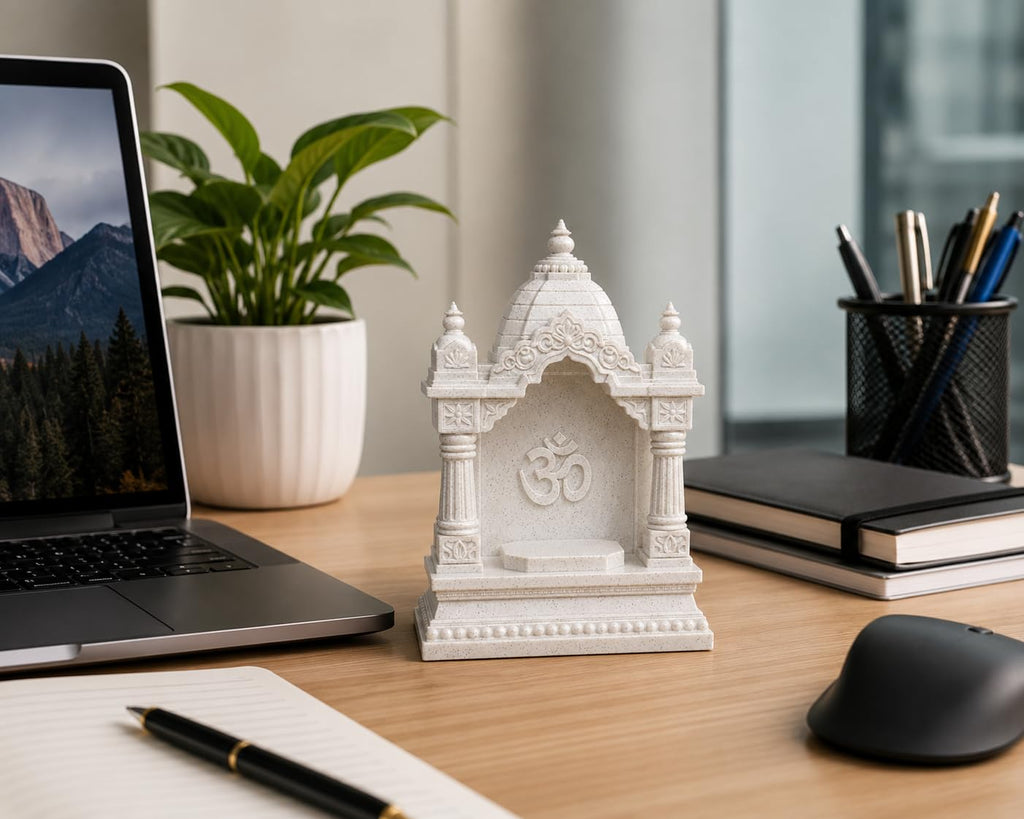 3D Printed Marble Finish Mini Temple for Car, Home and Office
