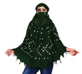HETVIN Cotton Long Scarf Cum Mask Scarves Usable for Vehicle Driver | White Printed Design Fabric | Universal Size | Soft & Breathable Sun Protection | For Girl & Women (Green)