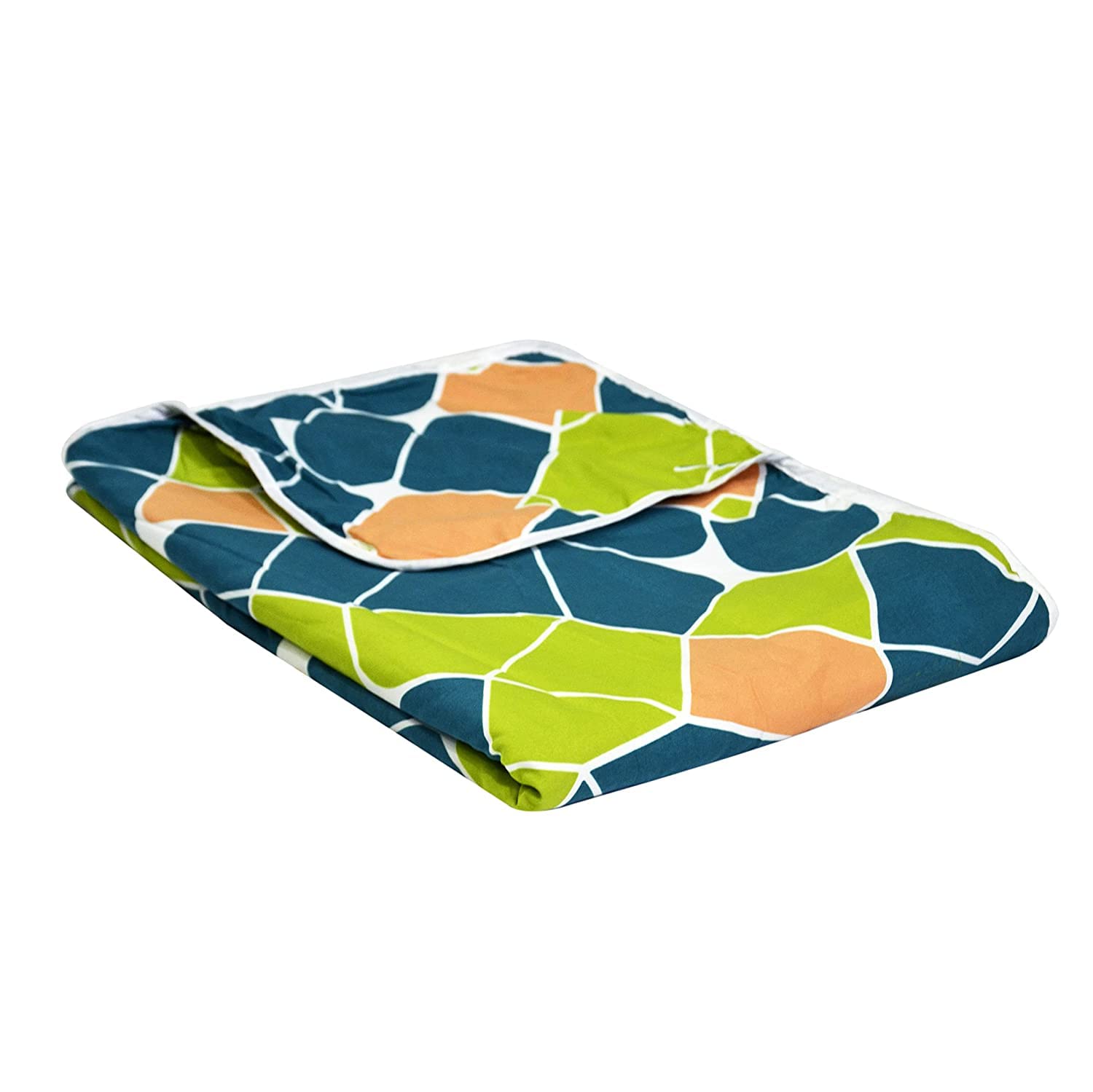 Divine Casa 120 GSM Microfiber Reversible Lightweight Elliptical Single Bed Dohar AC Blanket - Acid Lime (Size 140 x 210 cm or 55 x 83 inch)| TC - 120 Kafalo