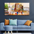 VIBECRAFTS Canvas Paintings for Living Room Drawing Room Street View of Paris Premium Wall Painting Fitted with Wooden Frame for Home|Office|Gift(PTVCH_2283)