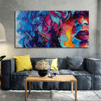 VIBECRAFTS Canvas Paintings for Living Room Drawing Room Girl Abstract Art Canvas Wall Painting Fitted With Wooden Frame For Home | Office | Living Room | Gifts (PTVCH_2506N)
