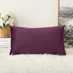 Khooti Velvet Cushion Cover Pack of 1-12 x 20 / 30 x 51 cm - Color - Wine - Soft Pillow Covers Cushion Case for Sofa Bedroom Livingroom Chair Car, Cushion Cover
