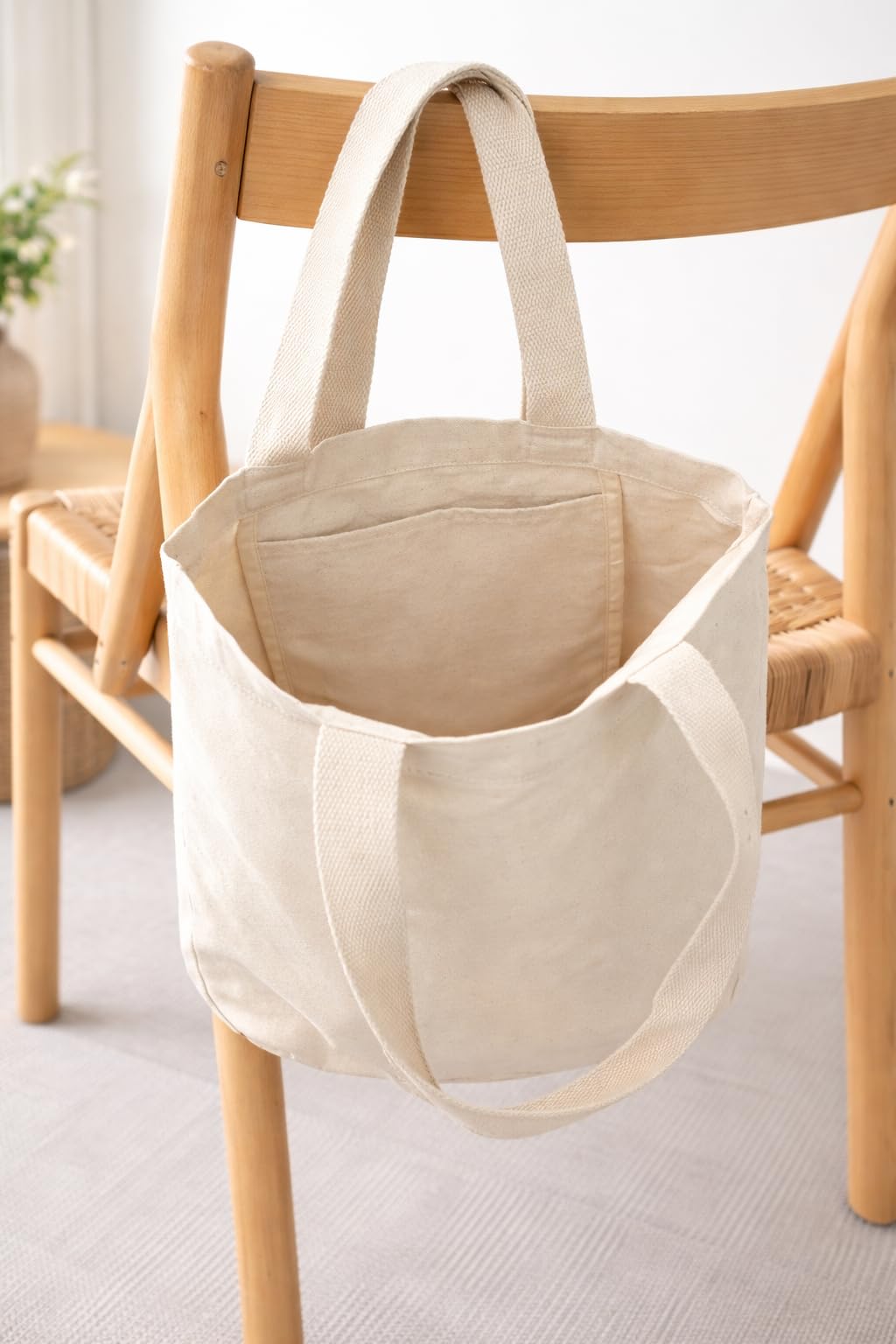 RAL Heavy Duty 400 GSM Cotton Canvas Tote Bag for Women | Printed Shoulder Bag for Office, College & Grocery | Reusable Eco-Friendly Shopping Tote (38 x 9 x 32 cm) (Spiral Mandala Print)