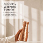 Hammered Copper Bedside Pot | Pure Copper Water Vessel (Bedside Double)