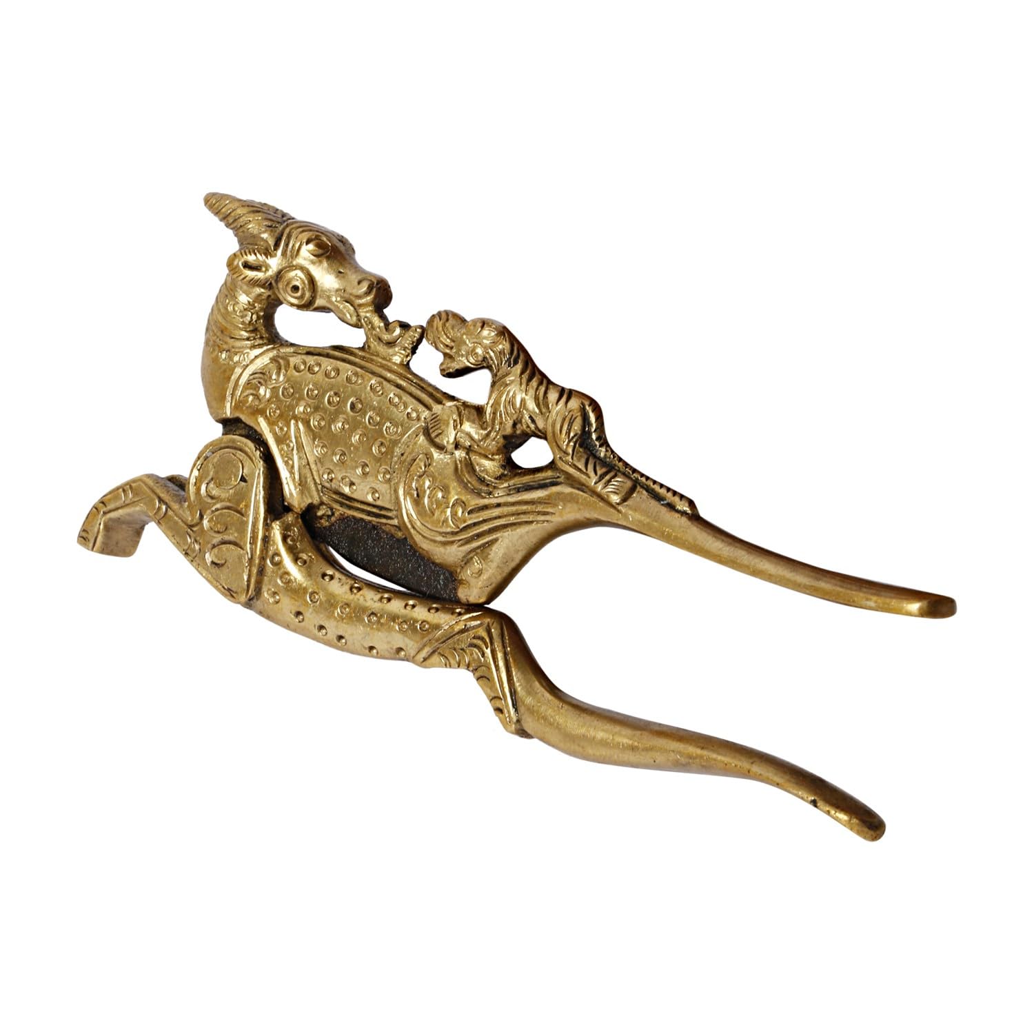 ARTVARKO Brass Deer Ethnic Designs Nut Supari Betel Cutter/Sudi/Sarota Cracker Akhrot/Walnut Sudi & Adkitta 5 Inch