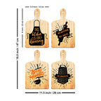 Artvibes This Kitchen Is For Dancing Printed MDF Wooden Wall Art For Cafe | Kitchen | Restaurants | Quotes Decor Item | Kitchen Quotes Wall Hanging | Wall Poster | Gift Items (WH_5611N), Set of 4