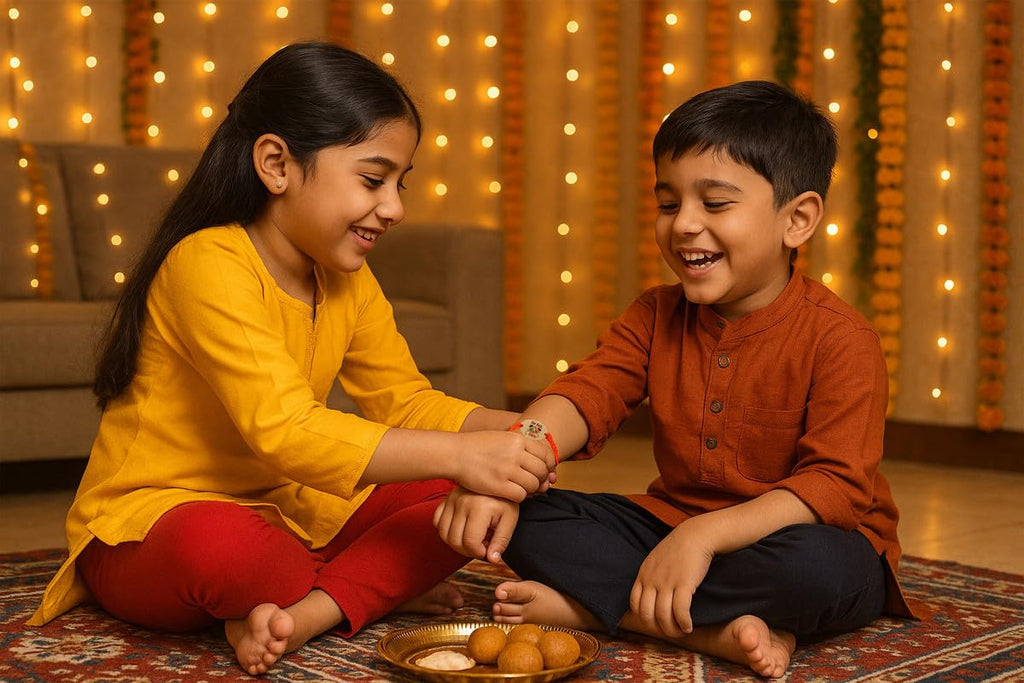 Raavi colors Newborn Rakhi – Gift Boxed Rakhi for Baby Brother