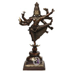 ARTVARKO Brass Perumal Idol Dancing Lord Vishnu | Narayan Avatar Srinivasa Perumal Standing Statue for Puja Mandir Height 17 Inches