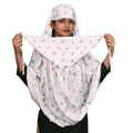 HYLOL Pure Cotton Female Innovative Stylish Leaf Printed Pattern Fancy Scarf With Sun Protection Cover Face Cotton Mask for Women's and Girls, Pink