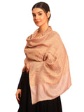 Pashmoda Women Golden Eclipse Reversible Zari Moonlight Fine Wool Stole (Size : 28x80in, 71X203cm) ZSST03