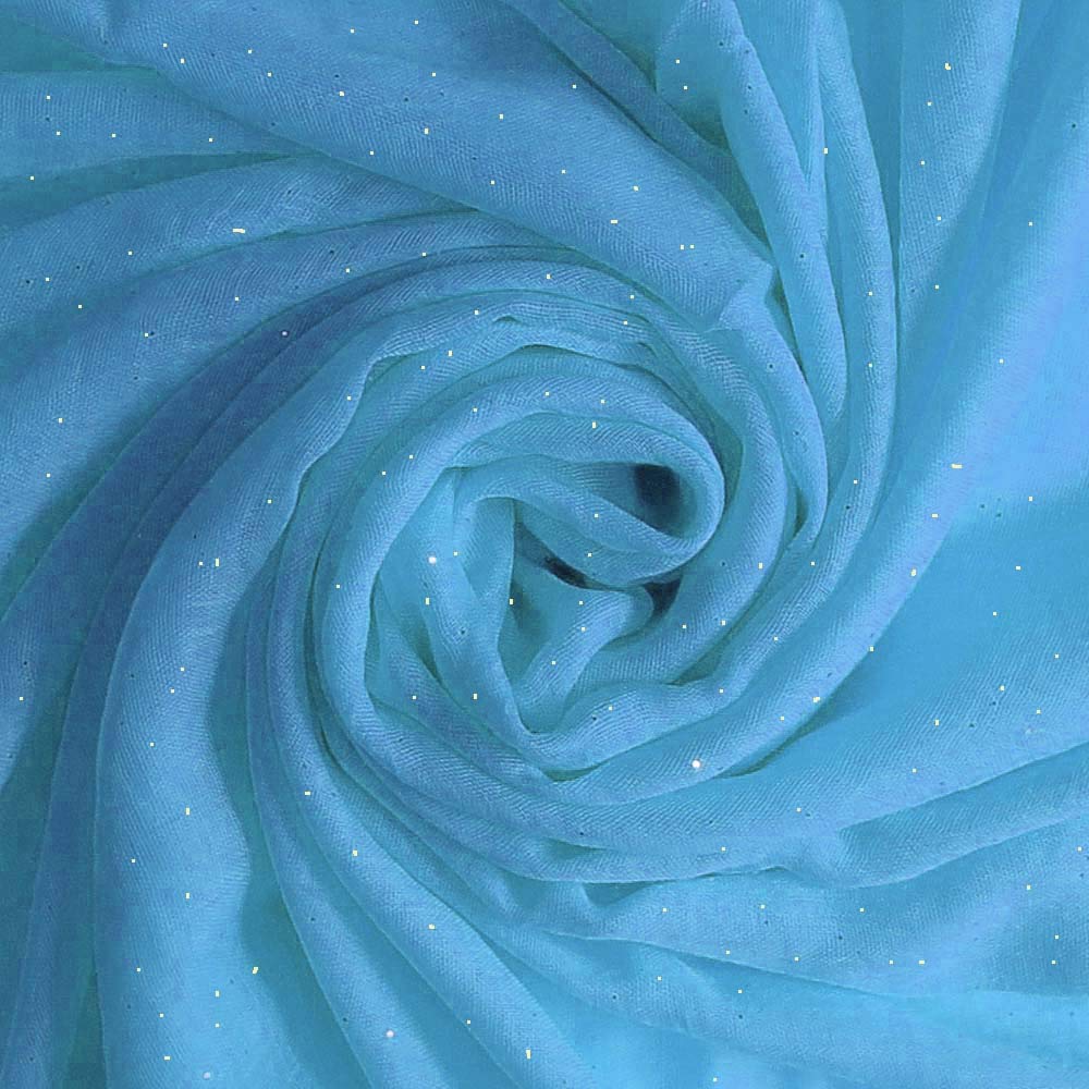 Lina & Lily Solid Shimmer Sparkle Glitters Sheer Maxi Shawl Head Scarf Hijab (#12 SKY BLUE)