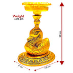 Kridaykraft Duck Candle Holder and Diya Metal Candle Stand for Home Decoration,Hotal Decoration, Candle Light Dinner & Dining Table Animal Showpiece Figurines