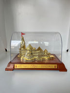Awadh 7.25 Inch Large Ram Mandir Ayodhya Model Acrylic Covered with Plastic Base Authentic Design Ideal for Home Temple, Home Decor & Gifts (Pack of 1)