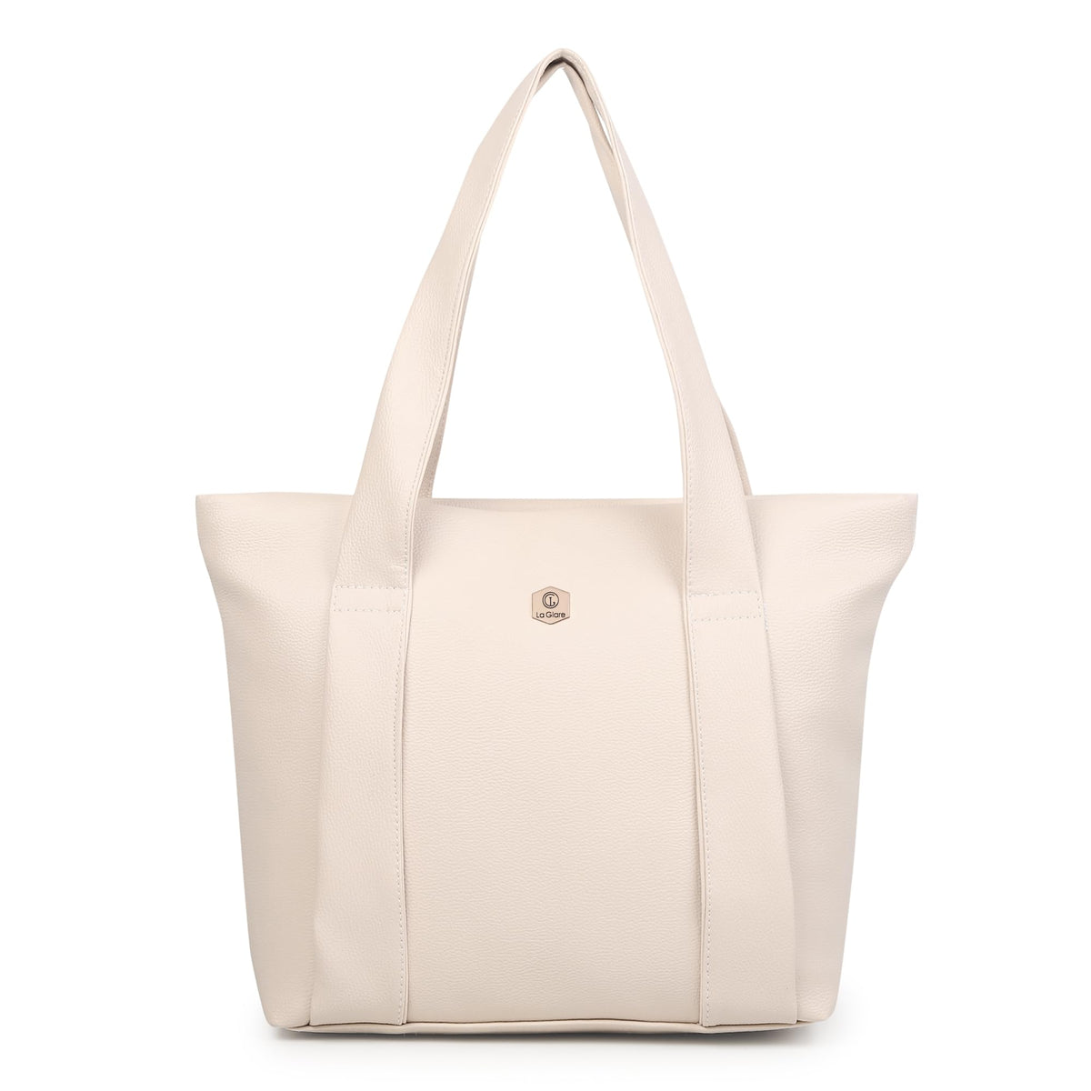 LA GLARE Women Tote Bag with Zipper, Double Compartment for Smart Storage | Handbag for Office use, travel, college, work