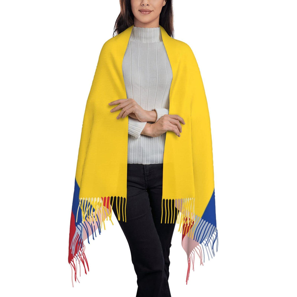 QZLAN Colombian Flag Blanket Scarf Shawls Wrap Accessories for Women, Multi, Large