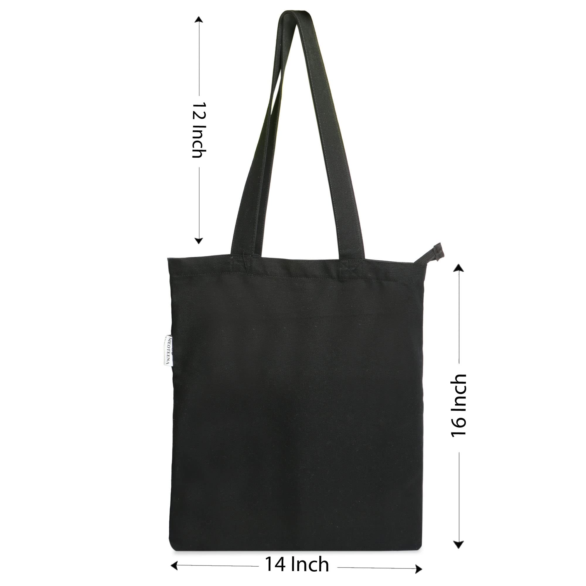 Meoteena Canvas Cotton Tote Bags for Women & Girls | Reusable Multipurpose Bag (Scorpio)
