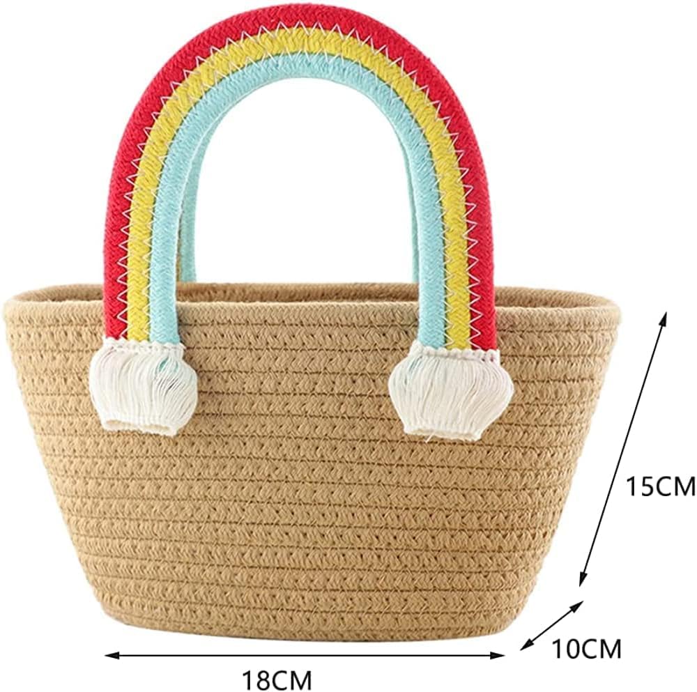 BEAUTIFUL HOMMIES Attractive Hand Bag | Large Tote | Summer Bucket | Bamboo Beach Basket for Women | Boho Jute Sling Bag (Brown)