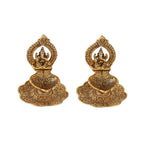 Prince Home Decor & Gifts Aluminium Metal Ganesh Diya with Swastik Engraved in Hand (10.2 cm x 10.2 cm x 11.5 cm, Set of 2), Multicolor
