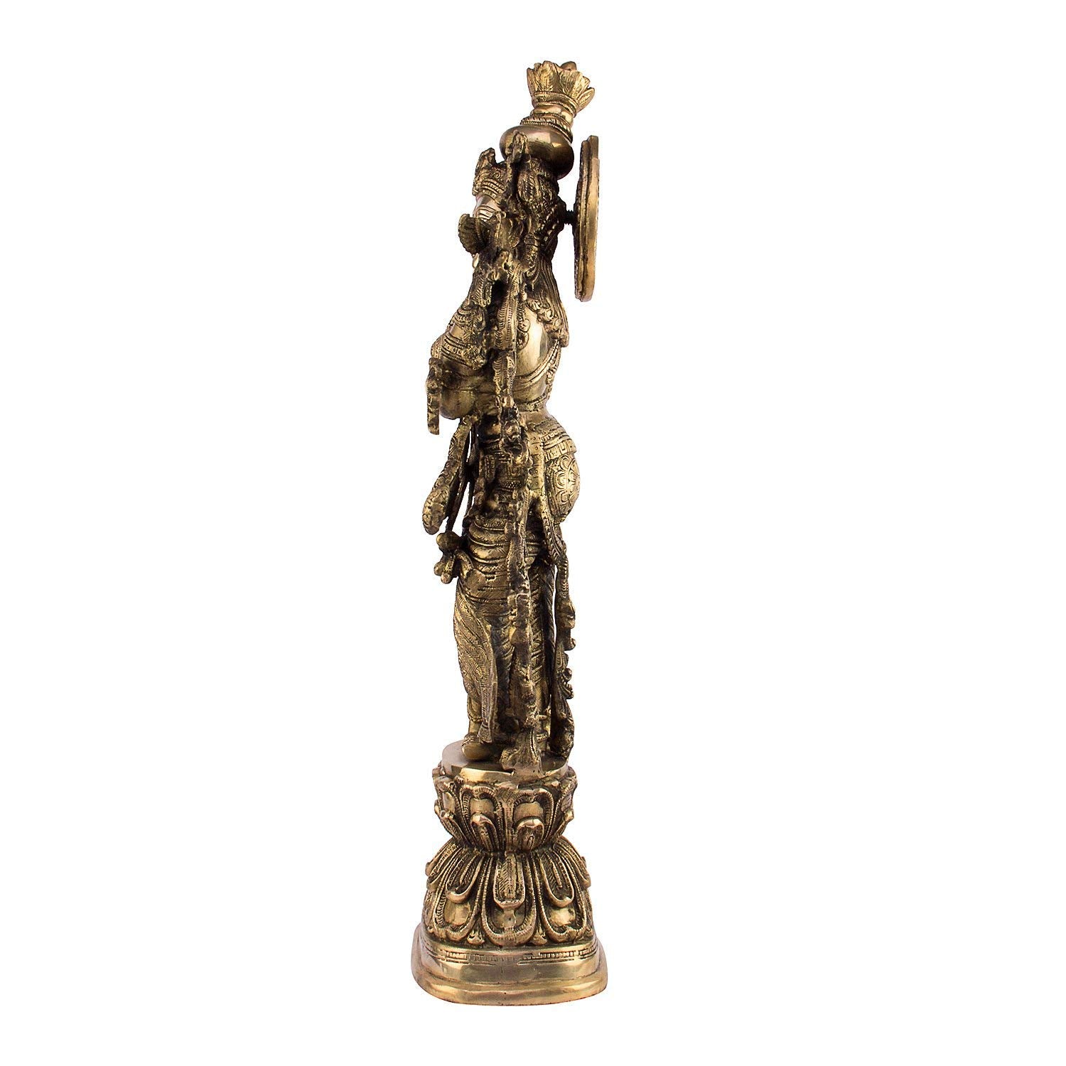 SVARUP Brass Radha Krishna Idol in Gold Color Height 29 Inch