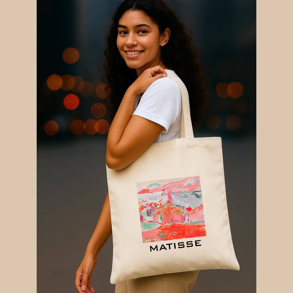 Peach Blossom Women’s Cotton Printed Tote Bag_WHT - MATISSE