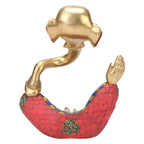 ARTVARKO Brass Trunk Ganesha Multicolor Gemastone Handwork Idol Ganesh Statue in Modern Art for Home Office Desk Diwali Gift Pooja House Entrance Showpiece Gifting 8 Inches