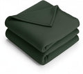 Home Stylish 300 TC All Season Solid/Plain Light Weight Polar Fleece Single Bed Blanket (152 x 230 cm,), Lightweight Green Kafalo